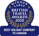 2020 - Best Holiday Company to Canada (Large) 2020 - Gold Best Holiday Company to Canada (Large)