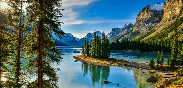 Canoes on Lake Louise